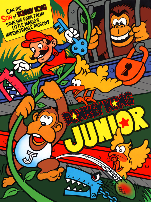 Junior King (bootleg of Donkey Kong Jr.) Arcade Game Cover